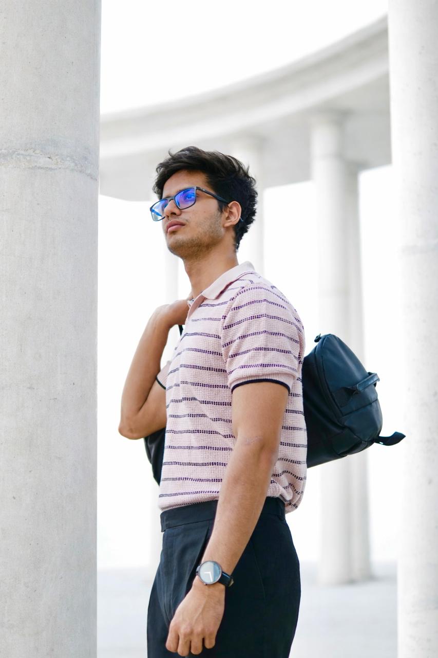 pink stripe polo